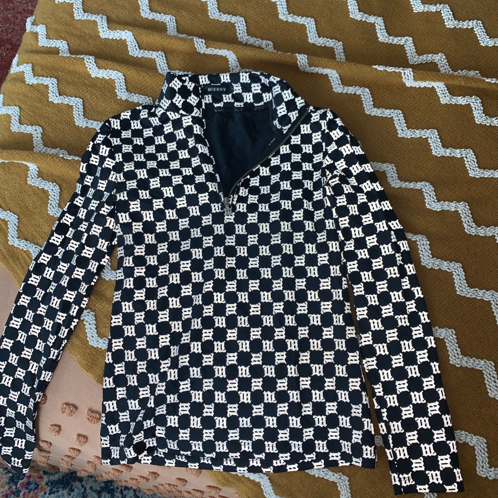 MISBHV reflective logo quarter zip size small